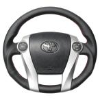 ショッピング2009年 REAL レアル ステアリング ナッパオールレザー (レッド×ブラック ユーロステッチ) プリウス ZVW30 ZVW35 2009年5月〜2015年12月