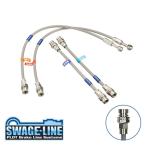 スウェッジライン ブレーキホース デミオ DW3W DW5W 2WD 全グレード ステンレス/クリア ※沖縄・離島は送料別途