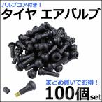 タイヤ エアバルブ (100個セット)  バルブコア付き / エアーバルブ / 互換品