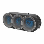 カシムラ クロック・サーモ・ボルトメーター AK-208 ブラック