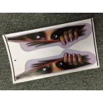 女性の眼 ステッカー 面白  監視 防犯 威嚇 車 倉庫 事務所 家 カメラ 屋外 屋内 セキリュティー シール エアロ バンパー ボンネット