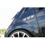 汎用ダミーダクトマセラティ風6個入り フェンダー用3連ダクト サイド ボンネット エアロ バンパー クロムメッキxブラック 車