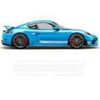 ポルシェ 987 ボクスター/ケイマン サイド デカール RACING WHITE