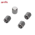 エーモン エアバルブキャップ アヤメロータイプ メッキ 交換 スペア用 規格JIS D4207 約Φ10×11mm 4個入り 8826