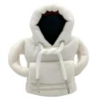 パーカーノブカバー WH シフトノブ カバー ホワイト 温度対策 パーカー デザインカバー フード付き 車内装飾 ブレイス BM-673