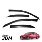 三菱 ランサーエボリューション 7 8 9 ランエボ EVO7 EVO8 EVO9 ドアバイザー スモーク サイドバイザー ドアディフレクター 4点セット　