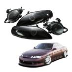  Toyota Soarer 30 серия JZZ30 2.5 twin turbo 430SCV икаринг есть проектор Япония свет ось передняя фара low дальний свет черный 