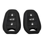  Peugeot Citroen DS силикон ключ покрытие 2 шт. комплект черный RCZ 208 308 508 3008 5008 C5 C6 C3 DS3 DS4 DS5
