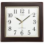 ショッピング電波 リズム(RHYTHM) シチズン 掛け時計 電波時計 連続秒針 ブラウン CITIZEN ネムリーナアスカ 8MY455-006
