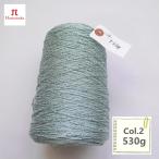 ＼在庫限り／ハマナカ　ショセット　ラメ糸コーン巻き　『Col.2』　530グラム　ミント　編み物　毛糸【C4-12】