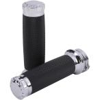 ショッピングhurley バイク ハンドル グリップ 25mm スロットル バー ハーレー ドラッグスター 汎用 社外品 KRB281 (シルバー)