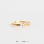 プリンセスカット 一粒 ダイヤモンド リング 指輪 レディース K10 K18 Pt900 ゴールド プラチナ サイズ Basic Ring L