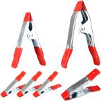 A型クランプ ワニ型クリップ 2サイズ 6個 挟むだけ スプリング 固定 滑り止め 表面保護 DIY 木工 模型製作
