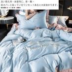 Yahoo! Yahoo!ショッピング(ヤフー ショッピング)掛け布団カバー 寝具カバーセット 4点セット 布団カバー シーツ 枕カバー セット シルク 調 サテン織り 敷布団カバー 寝具 サテン 涼感 光沢感