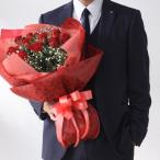 花束 花 ギフト プレゼント 結婚 記念日 プロポーズ 送料無料 ダズンローズ 誕生日 お祝い バラ12本 とかすみ草の花束 Mサイズ 父の日