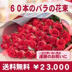 花束 花 ギフト プレゼント 送料無料 還暦 お誕生日 贈り物 還暦の花 60本の赤いバラの花束 父の日