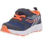 Saucony Wind FST Jr Sneaker, Navy/Orange, 8 US Unisex Little Kid