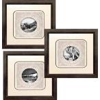 ショッピングsailing コンパスローズ1,2,3 Framedアートプリントのセット3 Sailing