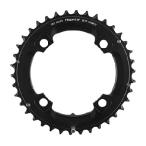 Sram MTB Truvativ チェーンリング 38T 4ボルト 104mm BCD アルミニウム Lピン ブラスト ブラック 2 x 10 (38-24) S1 (49 mm チェーンライン)