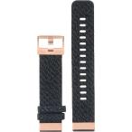 Garmin Quickfit 腕時計バンド ヘザーブラックナイロン ローズゴールド金具 20mm