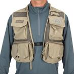 Simms Tributary Fishing Vest for Men and Women - Lightweight Vest with Storage Pockets for Fly Fishing, Unisex, Multi-Pocket Clothing, 2XL,Tan