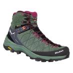 Salewa Women's Alp Trainer 2 Mid Gore-Tex Waterproof GTX Hiking Boot - Duck Green/Rhododendon - 8