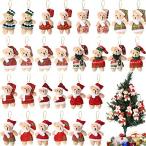 28ピース 3インチ クリスマスジョイント ミニベアぬいぐるみ 小さなクマ人形 クリスマスツリーデコレーション クリスマスストッキング 誕生日ケーキ 結婚式 バレ