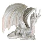 Ebros Gift レジェンダリーワイズ オールドグレー 中世の雲のドラゴン リポーズフィギュア 長さ8インチ ダンジョンズ＆ドラゴンズ ファンタジー 中地王国 世界