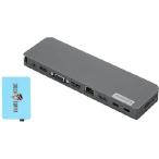 Lenovo USB-C Mini Dock, 8-in-1 Compact Design, 4K Display, HDMI, USB 3.1, USB-A, USB-C, 3.5mm Audio Combo Jack, 65W Charging, Iron Gray Color (Bundled