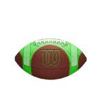 WILSON GST SpeedSkin Hylite Football - Brown/Green, Junior Size
