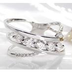 クロスリング　ダイヤモンド 指輪　プラチナ 送料無料 pt900 0.5ct  ber0185