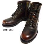 イタリア製 BUTTERO / ブッテロ B4429 レザー レースアップブーツ / サイドジップ ブーツ 40(25.5-26cm相当)(メンズ)【中古】【送料無料】