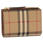 バーバリー 二つ折り財布 ベージュ ブラック レディース BURBERRY 8109807 A9534