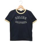 セリーヌ Tシャツ カットソー カリフォルニア ロゴ コットンジャージー ネイビー レディース CELINE 2X17H671Q 07FJ