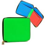 ショッピングコムデギャルソン コムデギャルソン 財布 レディース/メンズ COMME des GARCONS SA2100SF SUPER FLUO ZIP AROUND SMALL WALLET 二つ折り財布 GREEN
