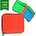 コムデギャルソン 財布 レディース/メンズ COMME des GARCONS SA2100SF SUPER FLUO ZIP AROUND SMALL WALLET 二つ折り財布 ORANGE