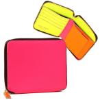 コムデギャルソン 財布 レディース/メンズ COMME des GARCONS SA2100SF SUPER FLUO ZIP AROUND SMALL WALLET 二つ折り財布 PINK