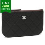 シャネルポーチマトラッセブラックレ...
