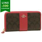 コーチ 長財布 アウトレット COACH F54630 IML72 WALLET ブラウンxトゥルーレッド