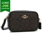 コーチ アウトレット ショルダーバッグ ジェイミーシグネチャーPVCレザー ミニカメラバッグ ブラウン レディース COACH CQ874 IMAA8