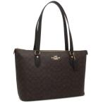 コーチ アウトレット トートバッグ ギャラリー トート バッグ シグネチャー キャンバス ブラウン ブラック レディース COACH CW381 IMXAQ A4対応