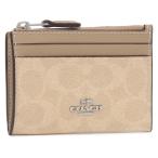 コーチ アウトレット 小銭入れ コインケース シグニチャー ミニ スキニー IDケース ベージュ レディース COACH CW870 SVPWH