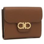 【訳ありアウトレット】フェラガモ 二つ折り財布 ガンチーニ ブラウン レディース Salvatore Ferragamo 220961 0785779 GANCINI COGNAC 【ラッピング不可商品】