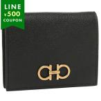 ショッピングフェラガモ フェラガモ 二つ折り財布 ガンチーニ コンパクト財布 ブラック レディース FERRAGAMO 22D780 0726512 NERO