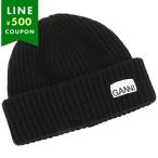 ショッピングビーニー ガニー 帽子 ニット帽 ビーニー ブラック レディース GANNI A4429 099