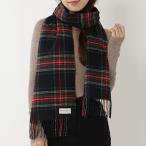 ジョンストンズ マフラー ブラック マルチカラー メンズ レディース ユニセックス JOHNSTONS OF ELGIN WA000016 KU0324 WOVEN SCARF BLACK STEWART 小判