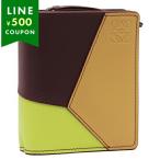 ロエベ 二つ折り財布 パズル コンパクト ウォレット ブラウン イエロー レディース LOEWE C510Z41X10 1061