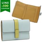ロエベ 三つ折り財布 ANAGRAM アナグラム ミニ財布 ブルー イエロー レディース LOEWE C660S86X01 5015