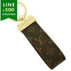 ルイヴィトン キーホルダー レディース LOUIS VUITTON M65221 ブラウン ゴールド