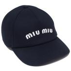 【P10％ ~5/7 9時】ミュウミュウ 帽子 ドリル ベースボールキャップ ネイビー レディース MIU MIU 5HC179 2DXI F022X